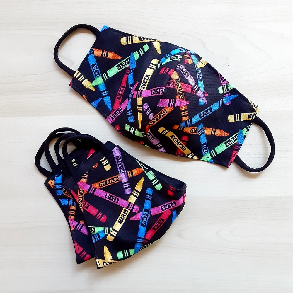 3 Pack Kids Reversible Face Mask - Picture 2 of 2